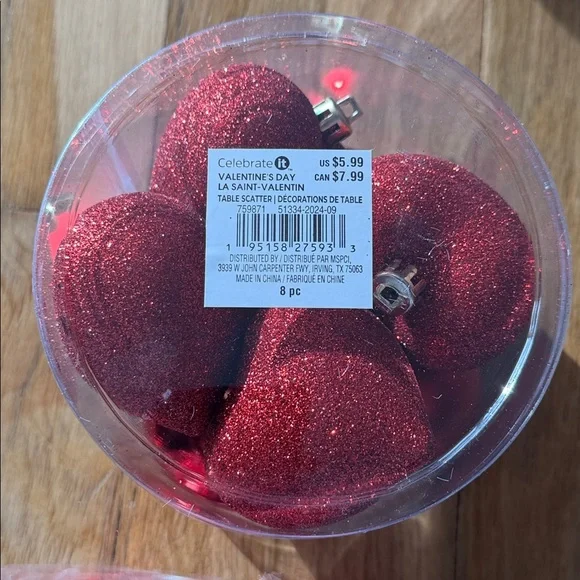 NWT Bundle of 6 Red and Pink Heart Ornaments Sets - 68pcs Total! ❤️💕 - Picture 10 of 11